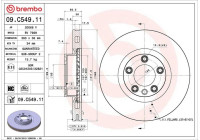 Disque de frein COATED DISC LINE 09.C549.11 Brembo