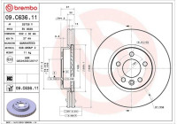 Disque de frein COATED DISC LINE 09.C636.11 Brembo