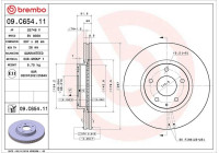 Disque de frein COATED DISC LINE 09.C654.11 Brembo