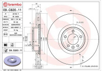 Disque de frein COATED DISC LINE 09.C820.11 Brembo