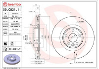 Disque de frein COATED DISC LINE 09.C821.11 Brembo