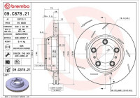 Disque de frein COATED DISC LINE 09.C878.21 Brembo