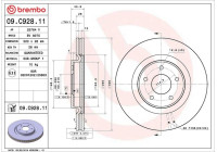 Disque de frein COATED DISC LINE 09.C928.11 Brembo
