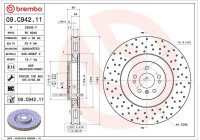 Disque de frein COATED DISC LINE 09.C942.11 Brembo