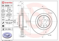 Disque de frein COATED DISC LINE 09.D059.11 Brembo