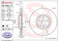 Disque de frein COATED DISC LINE 09.D064.21 Brembo