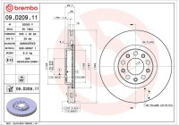 Disque de frein COATED DISC LINE 09.D209.11 Brembo