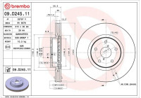 Disque de frein COATED DISC LINE 09.D245.11 Brembo