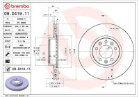 Disque de frein COATED DISC LINE 09.D419.11 Brembo