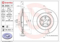 Disque de frein COATED DISC LINE 09.D434.11 Brembo