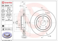 Disque de frein COATED DISC LINE 09.D444.11 Brembo