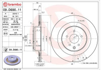 Disque de frein COATED DISC LINE 09.D690.11 Brembo