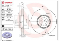 Disque de frein COATED DISC LINE 09.D725.11 Brembo