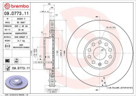 Disque de frein COATED DISC LINE 09.D773.11 Brembo