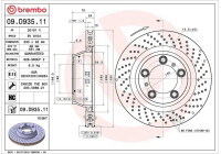 Disque de frein COATED DISC LINE 09.D935.11 Brembo
