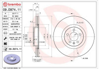 Disque de frein COATED DISC LINE 09.D974.11 Brembo