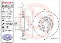 Disque de frein COATED DISC LINE 09.D985.11 Brembo