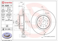 Disque de frein COATED DISC LINE 09.N360.11 Brembo