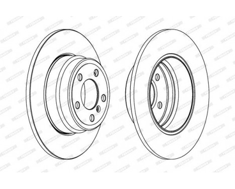 Disque de frein DDF1255C-1 Ferodo, Image 2