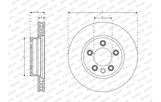 Disque de frein DDF1591RC-1 Ferodo, Image 4