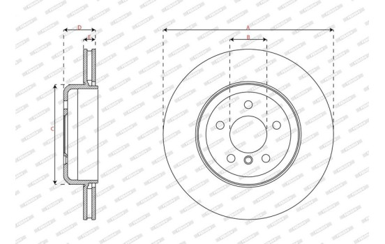 Disque de frein DDF2037C-1 Ferodo, Image 2