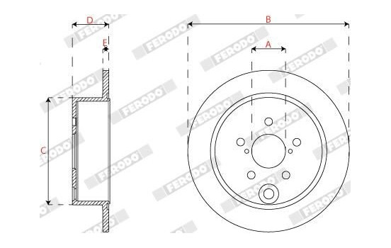 Disque de frein DDF2560C Ferodo, Image 3