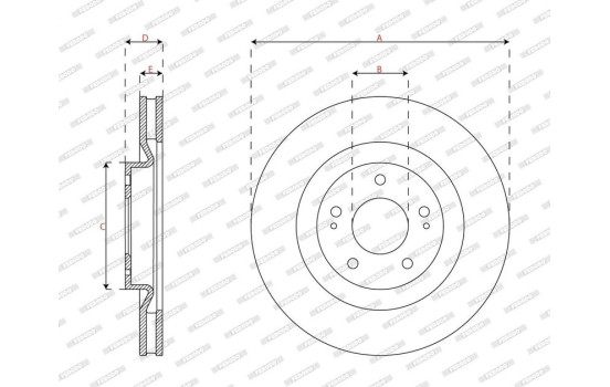Disque de frein DDF2805C Ferodo, Image 3