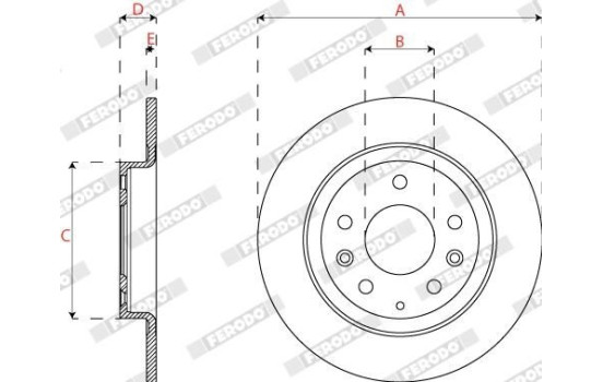 Disque de frein DDF2823C Ferodo, Image 3