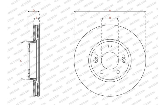 Disque de frein DDF2928C Ferodo, Image 3