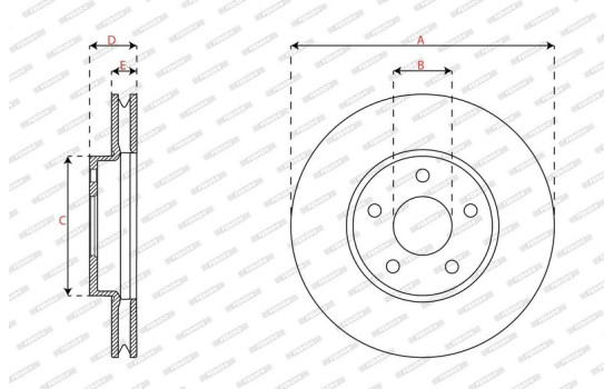Disque de frein DDF3020C Ferodo, Image 3