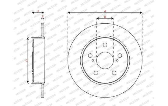 Disque de frein DDF3028C Ferodo, Image 3