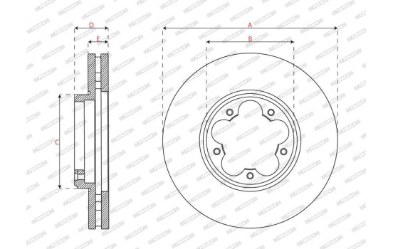 Disque de frein DDF3059C Ferodo, Image 3