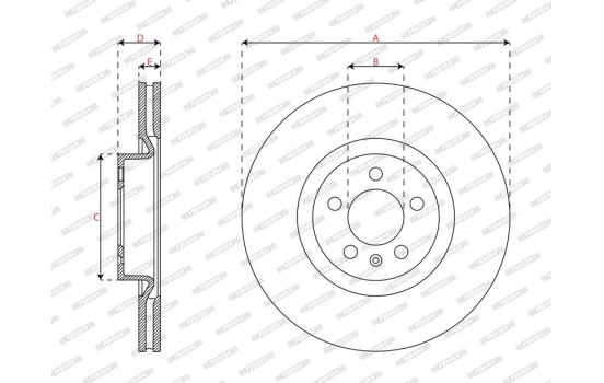 Disque de frein DDF3080C Ferodo, Image 3