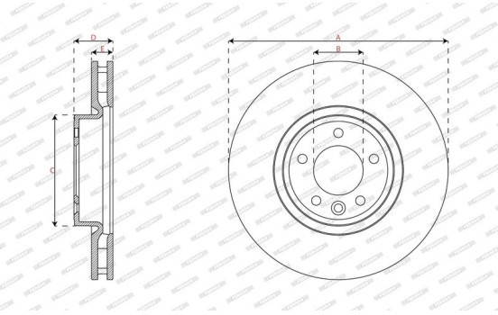 Disque de frein DDF3083C-1 Ferodo, Image 2