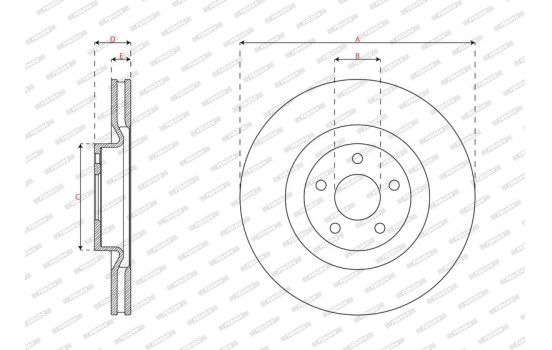 Disque de frein DDF3111C Ferodo, Image 3
