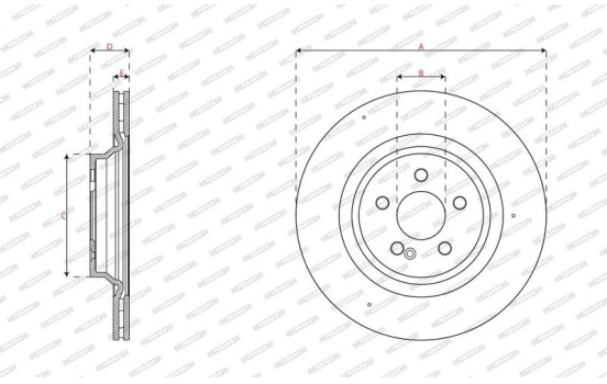 Disque de frein DDF3204C Ferodo, Image 3