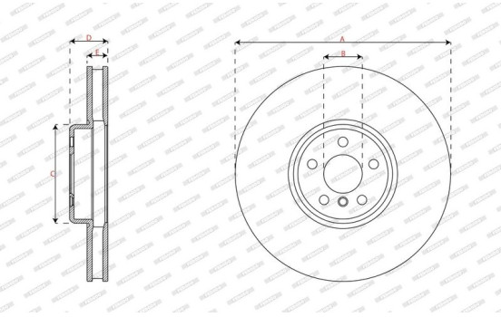 Disque de frein DDF3221RC-1 Ferodo, Image 6
