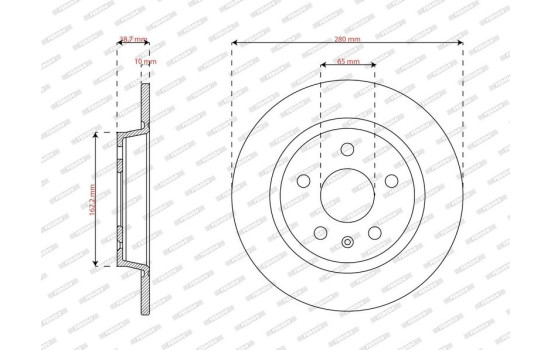 Disque de frein DDF3355C Ferodo