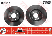 Disque de frein DF1017 TRW
