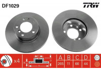 Disque de frein DF1029 TRW