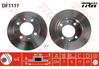 Disque de frein DF1117 TRW