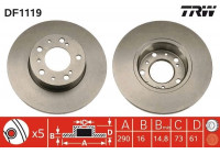Disque de frein DF1119 TRW