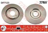 Disque de frein DF1123 TRW