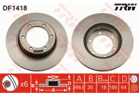 Disque de frein DF1418 TRW
