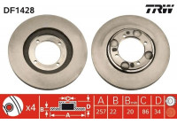 Disque de frein DF1428 TRW