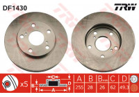 Disque de frein DF1430 TRW