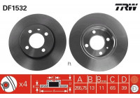 Disque de frein DF1532 TRW