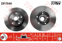 Disque de frein DF1540 TRW