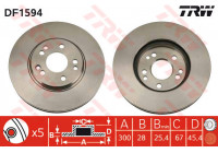 Disque de frein DF1594 TRW