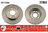 Disque de frein DF1596 TRW